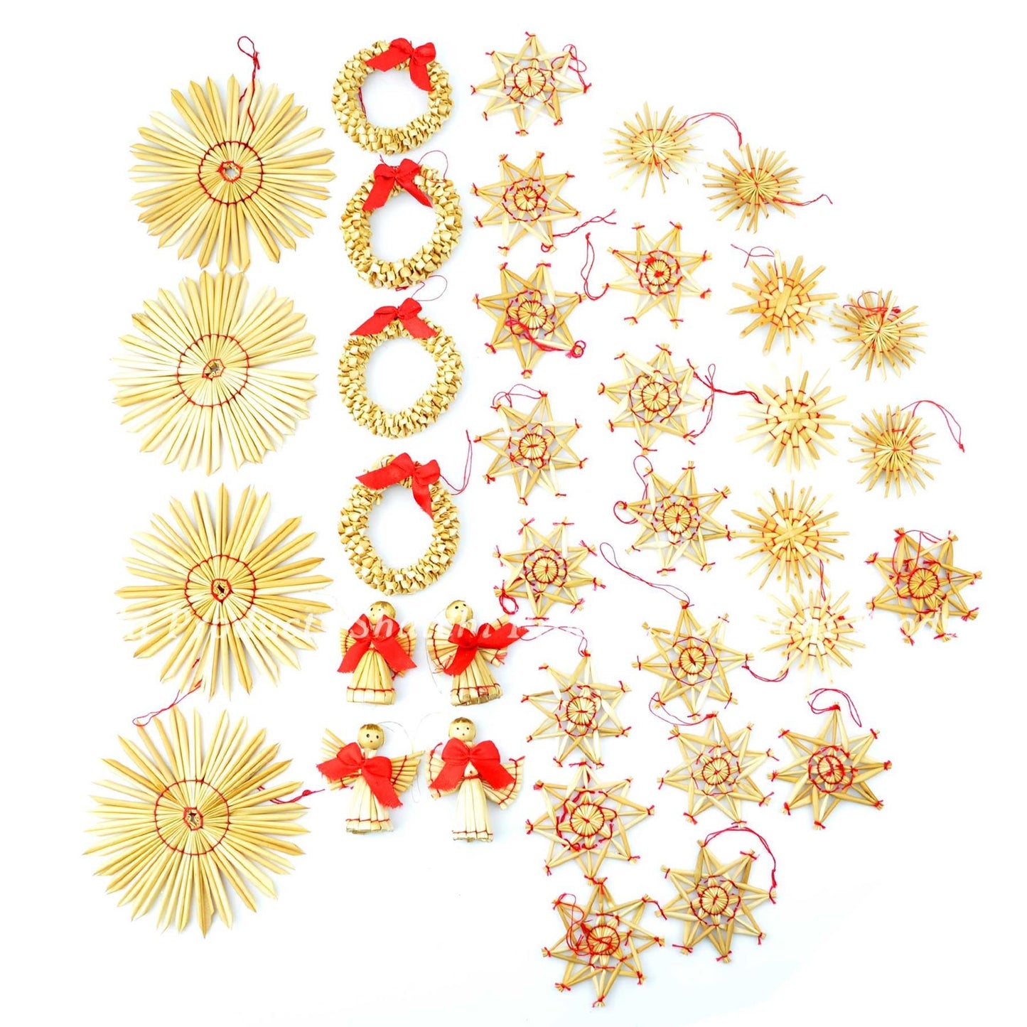 36pcs Hand Crafted Christmas Tree Hanging Ornament