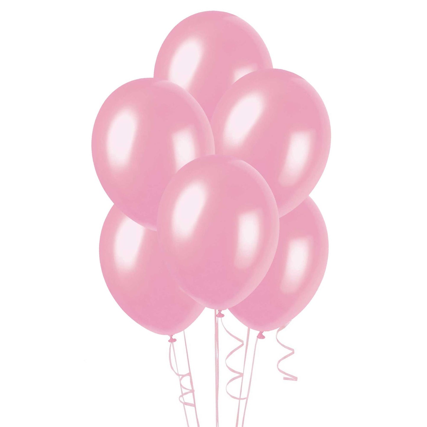 10 Pcs 12" Metallic Pink Latex Balloons