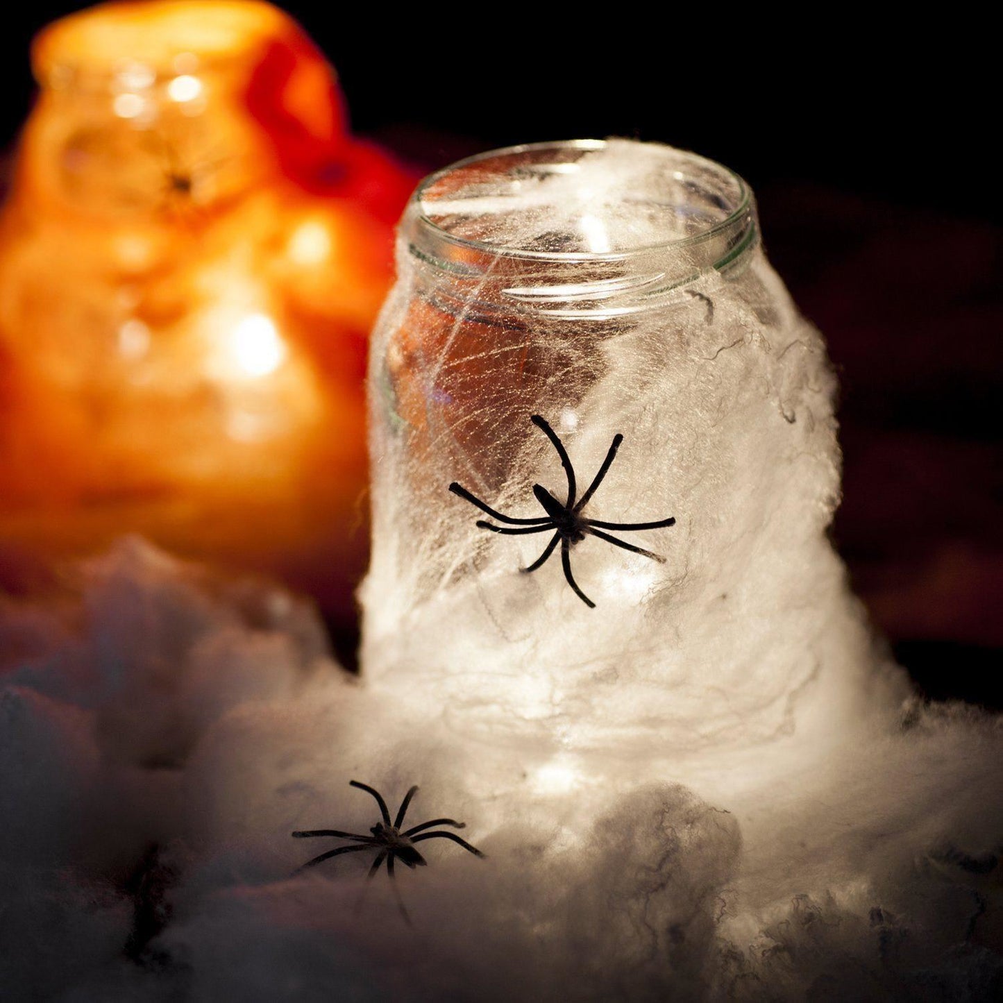 20pk Halloween Spider Web with 4 Spiders
