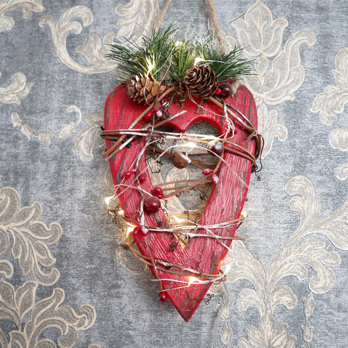Red Heart LED Decorations