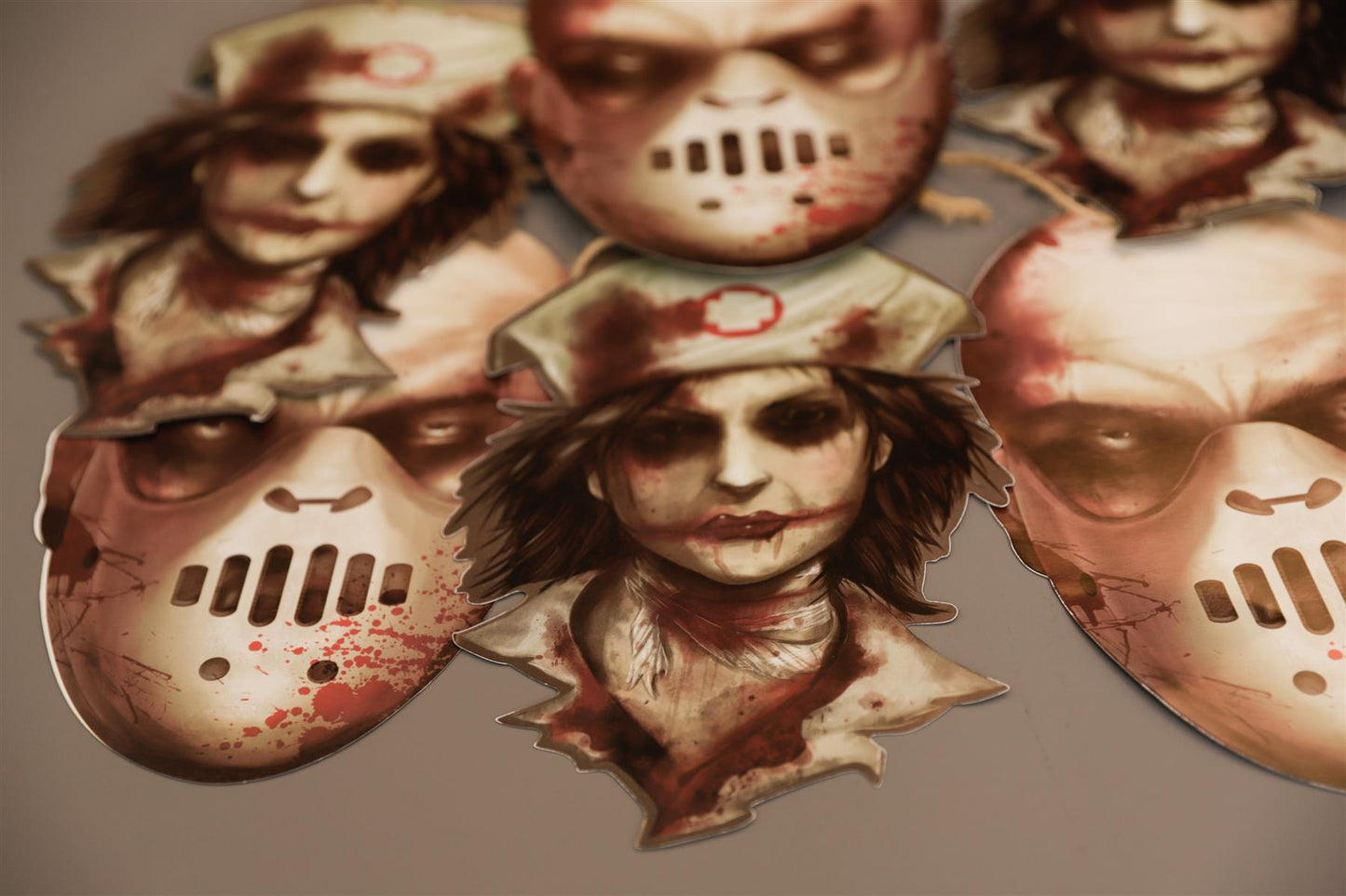 8Pcs Halloween Bloody Faces Garland