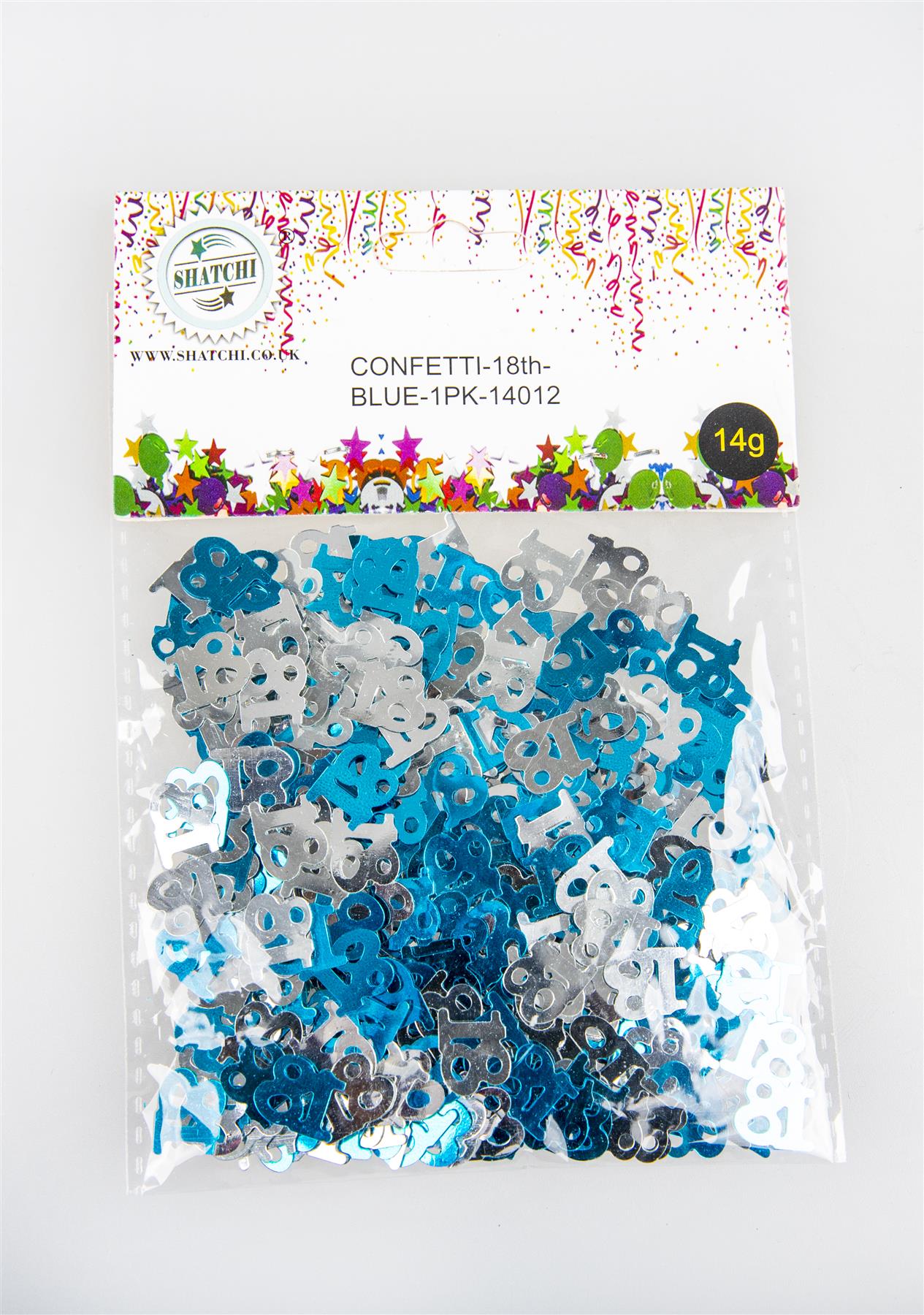 4x 14g 18th Blue Happy Birthday Confetti
