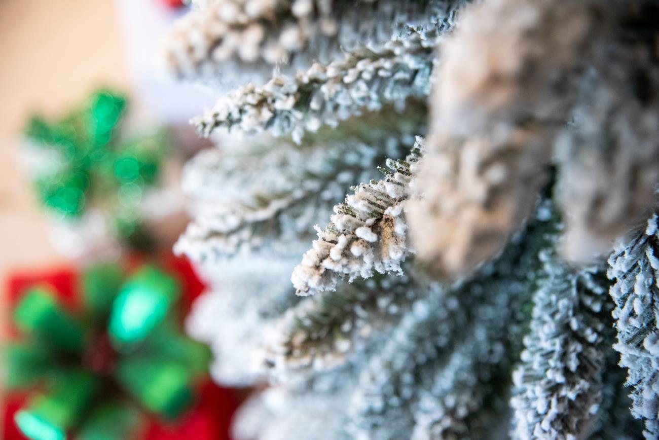 8ft Frosted Pencil Tree