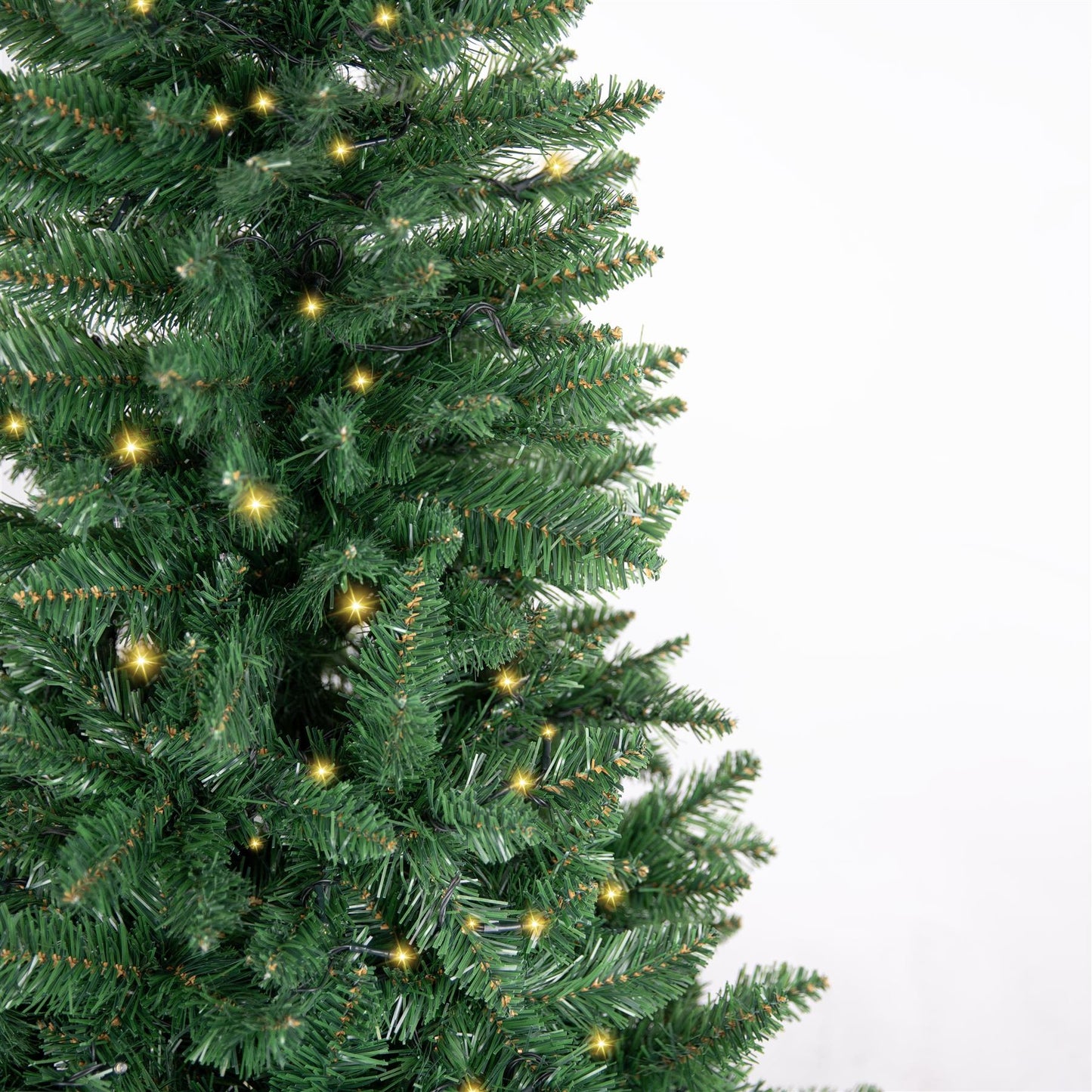 6ft Pre-Lit Green Christmas Tree with White LEDs