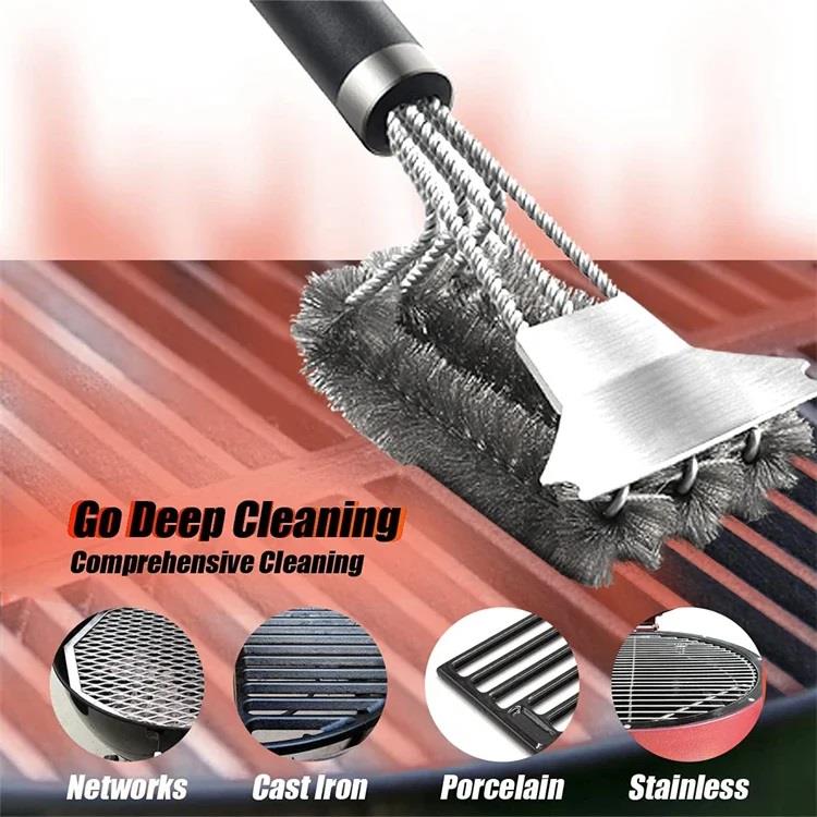 18inch Barbecue Cleaning Brush & Scraper for Grill Stainless Steel