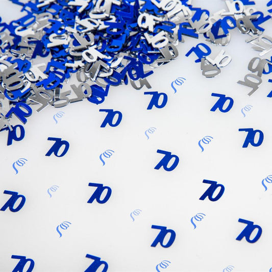 14g 70th Blue Birthday Confetti
