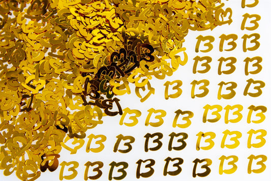 4 x 14g Gold 13th Birthday Confetti