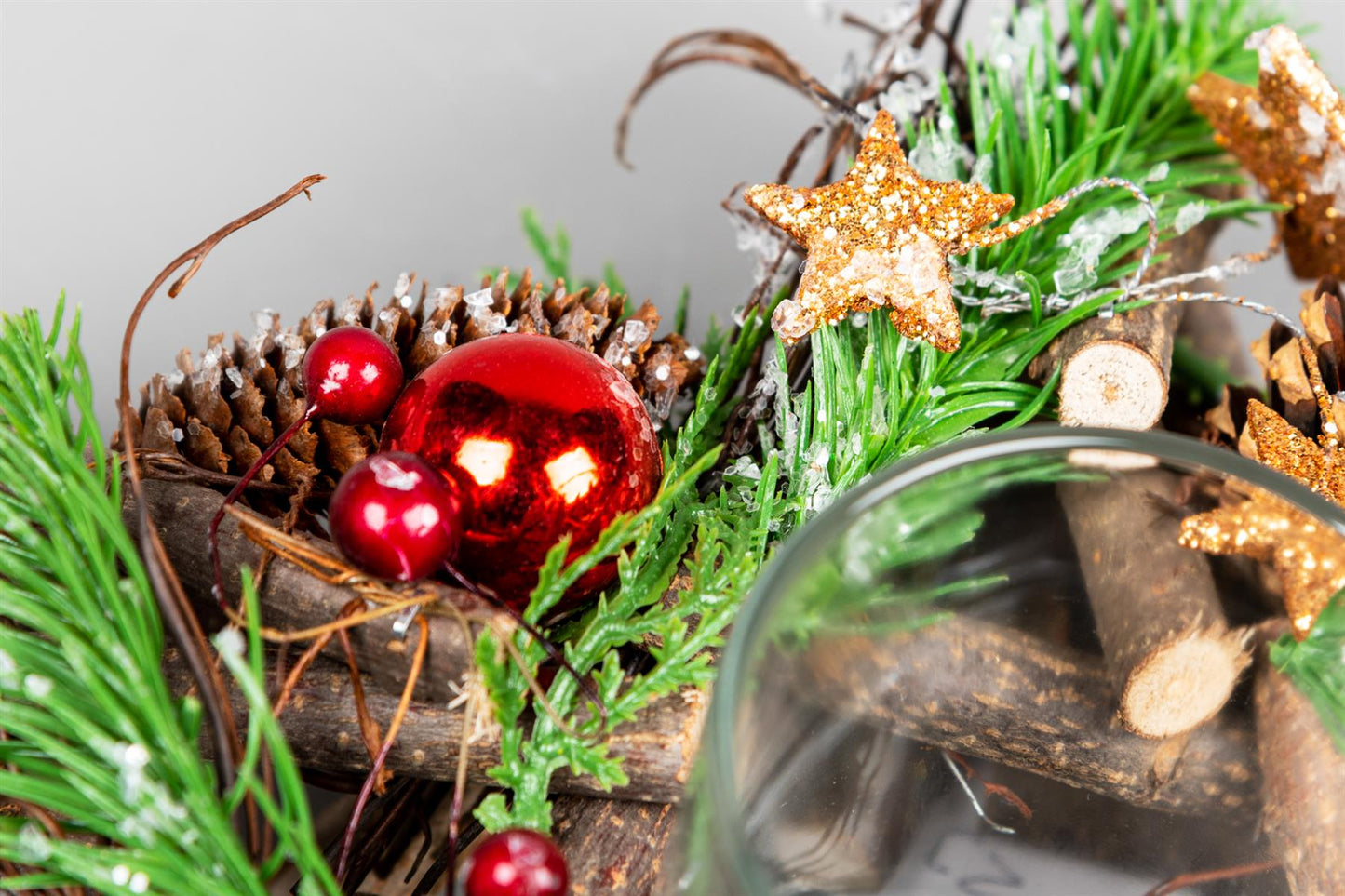 22cm Twig Star Candle Holder