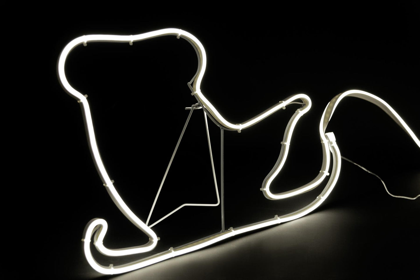 Reindeer and Sleigh Rope Light Silhouette