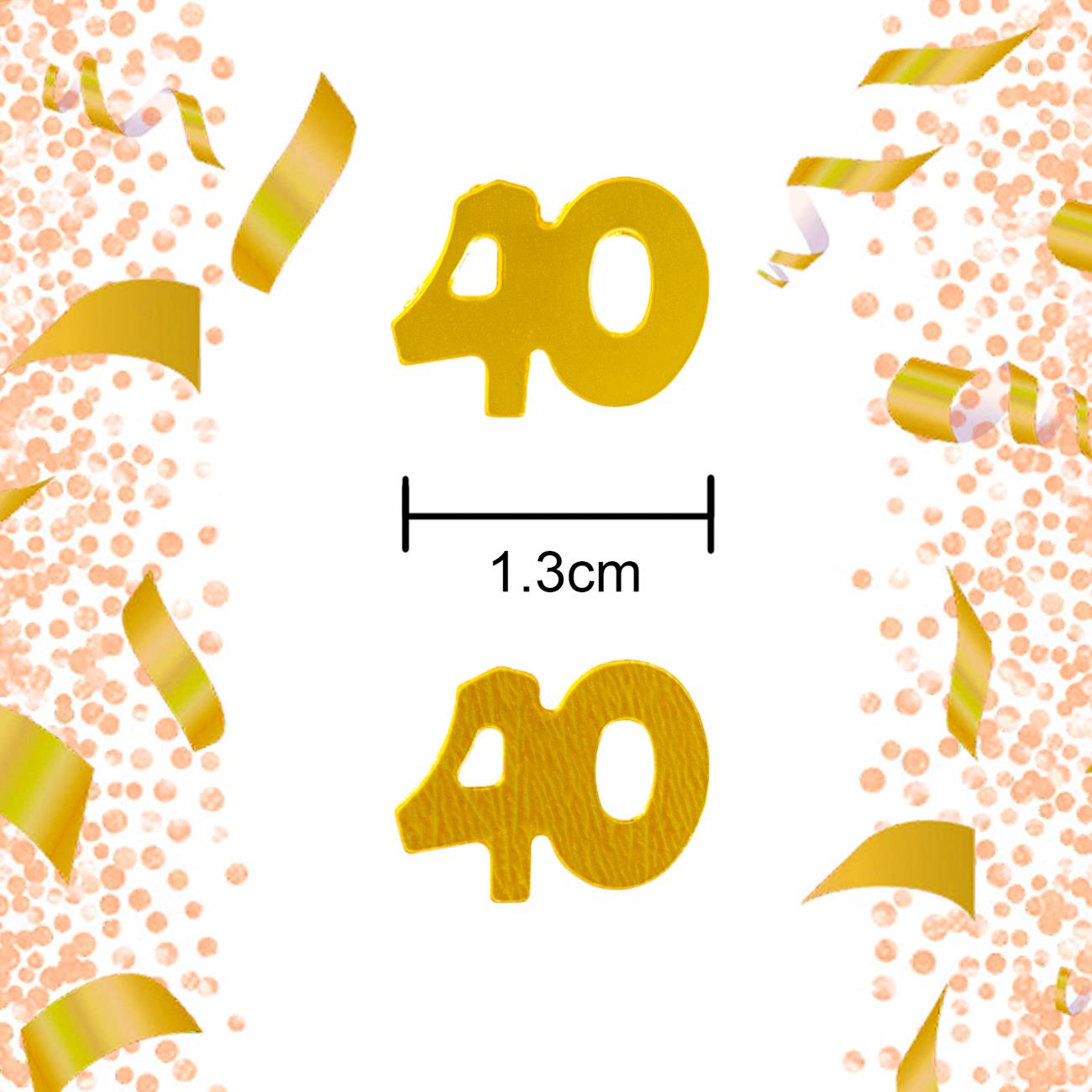 2 packs 40th Gold Confetti