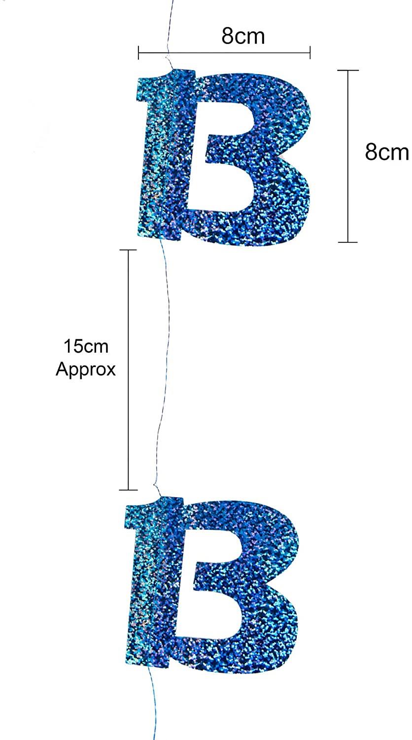 6PCS x 5ft 13th Birthday String Glitz Blue