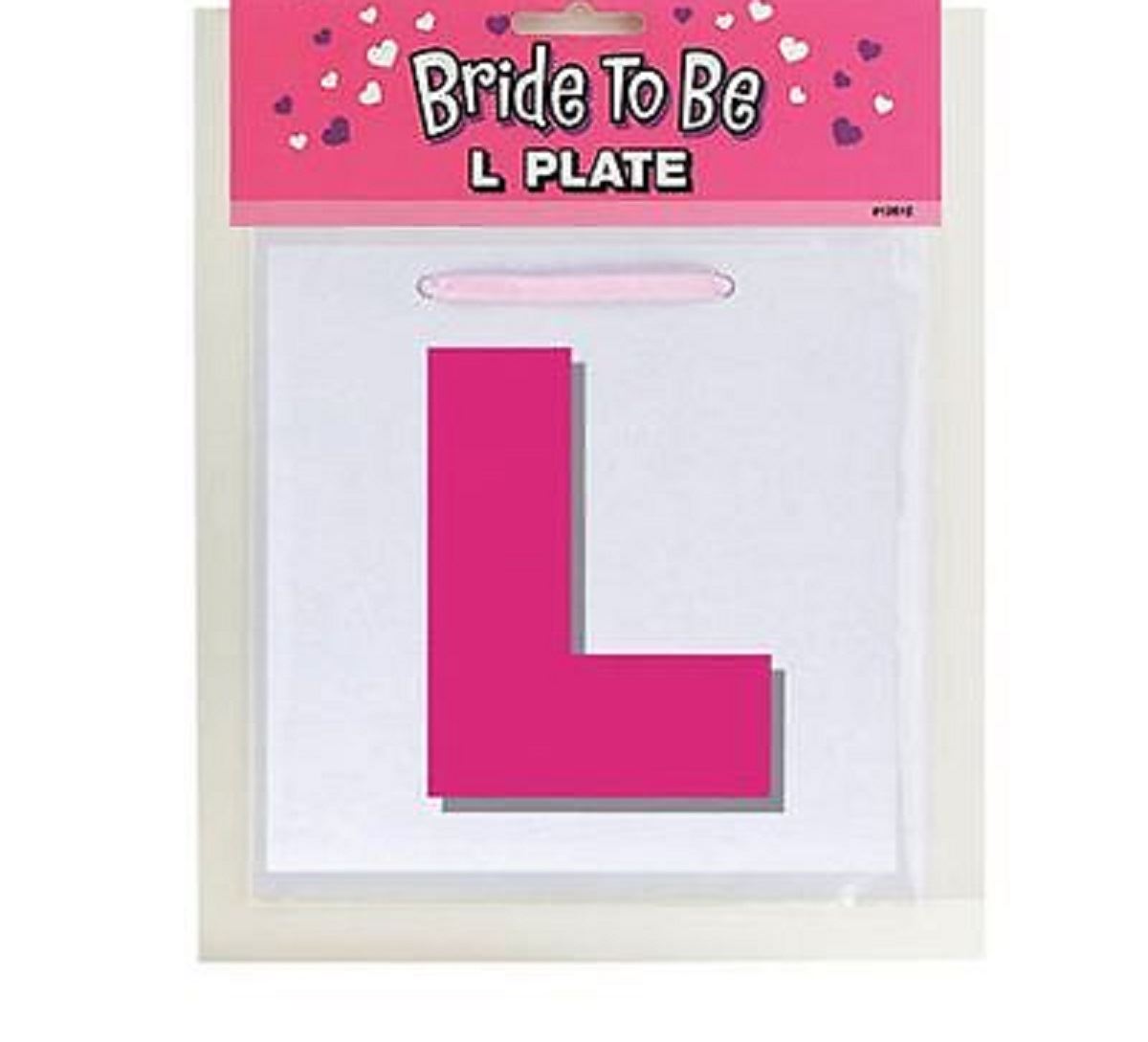L Plate for Hen Night Party
