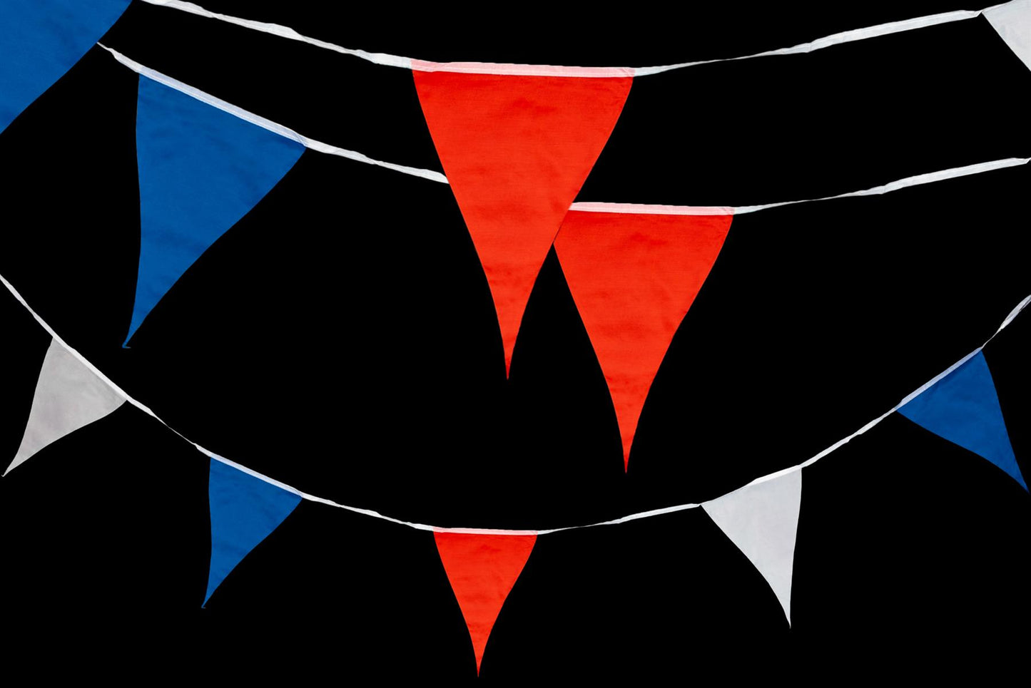 Red White and Blue Fabric Bunting - 10m 20 Flags