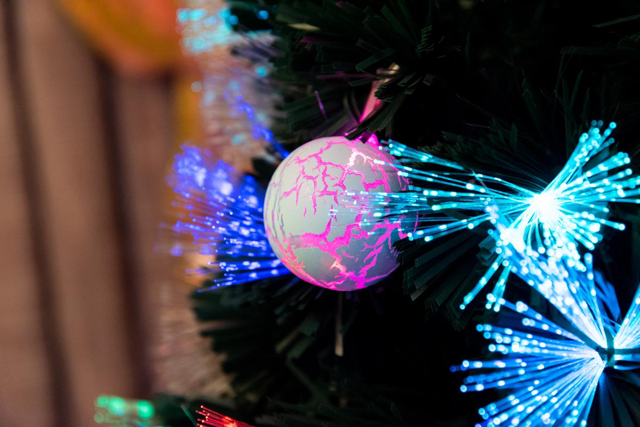 7ft Pastel Decorations Fibre Optic Christmas Tree