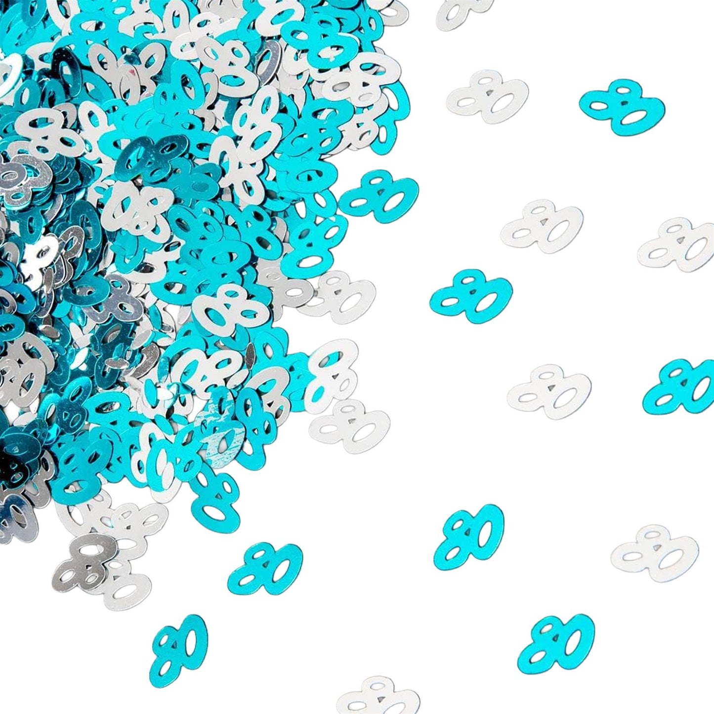 14g 80th Blue Happy Birthday Confetti