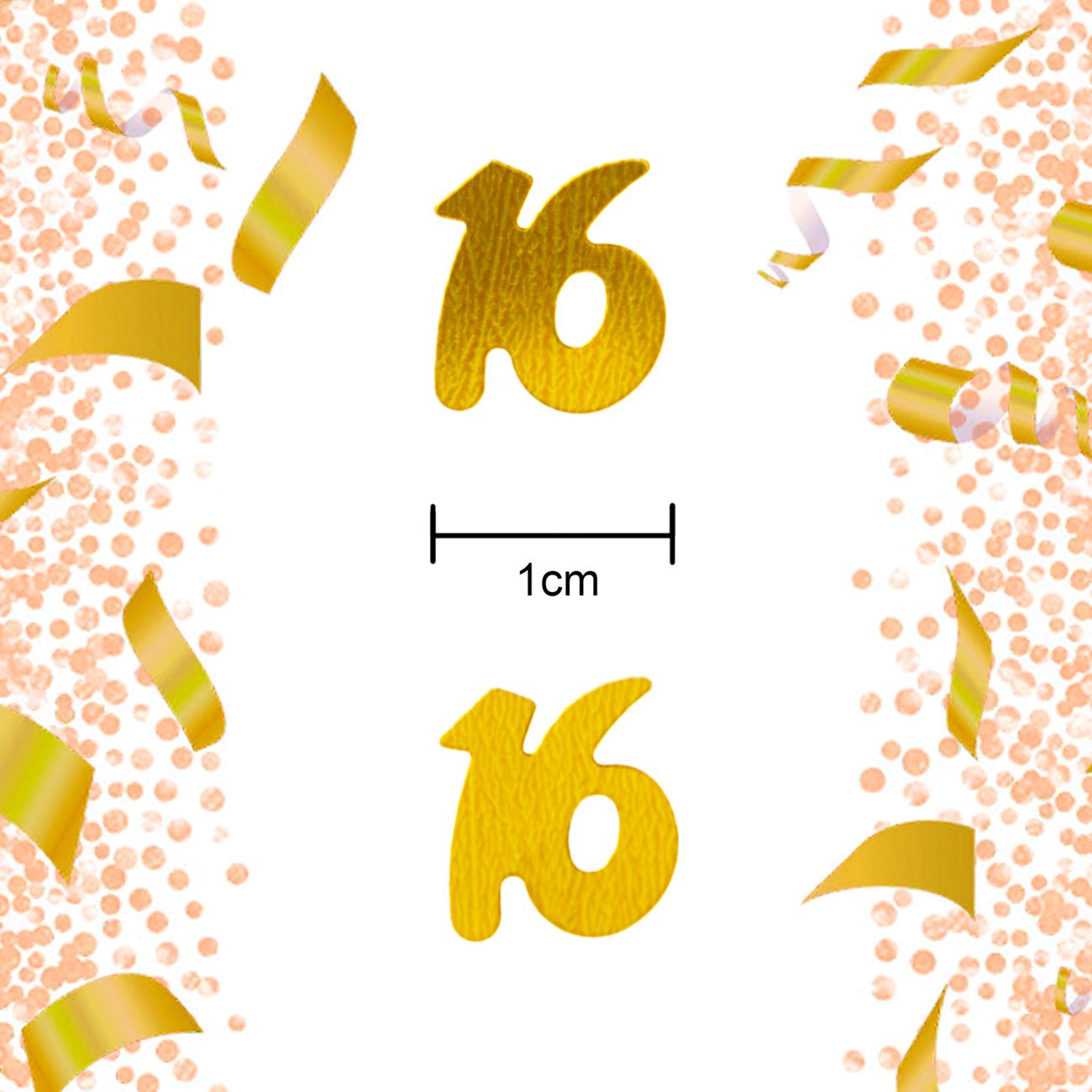 2 Packs of Gold 16th Confetti (14g)
