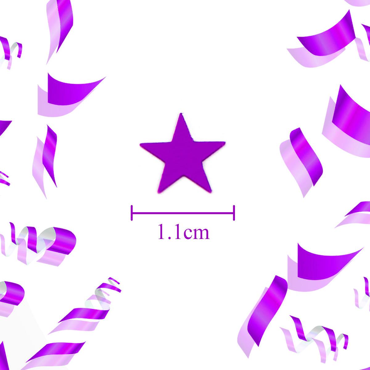 8 Packs of Star Purple Glitz Confetti 14g Each