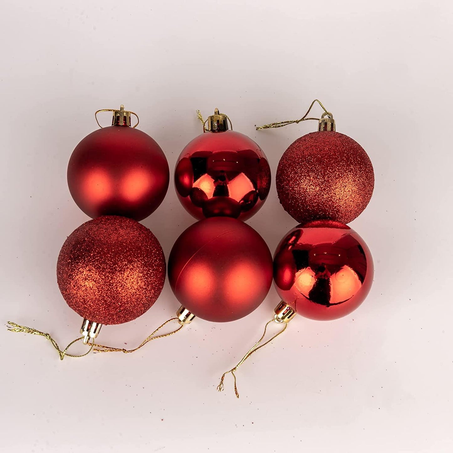 Red Baubles 6CM 6PCS Set