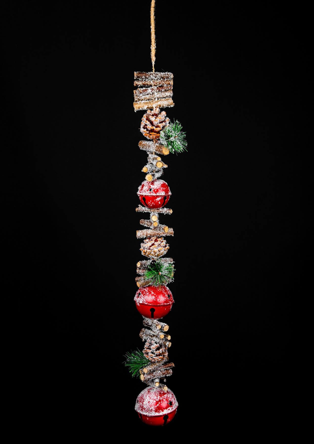 90CM Red Triple Bells Garland