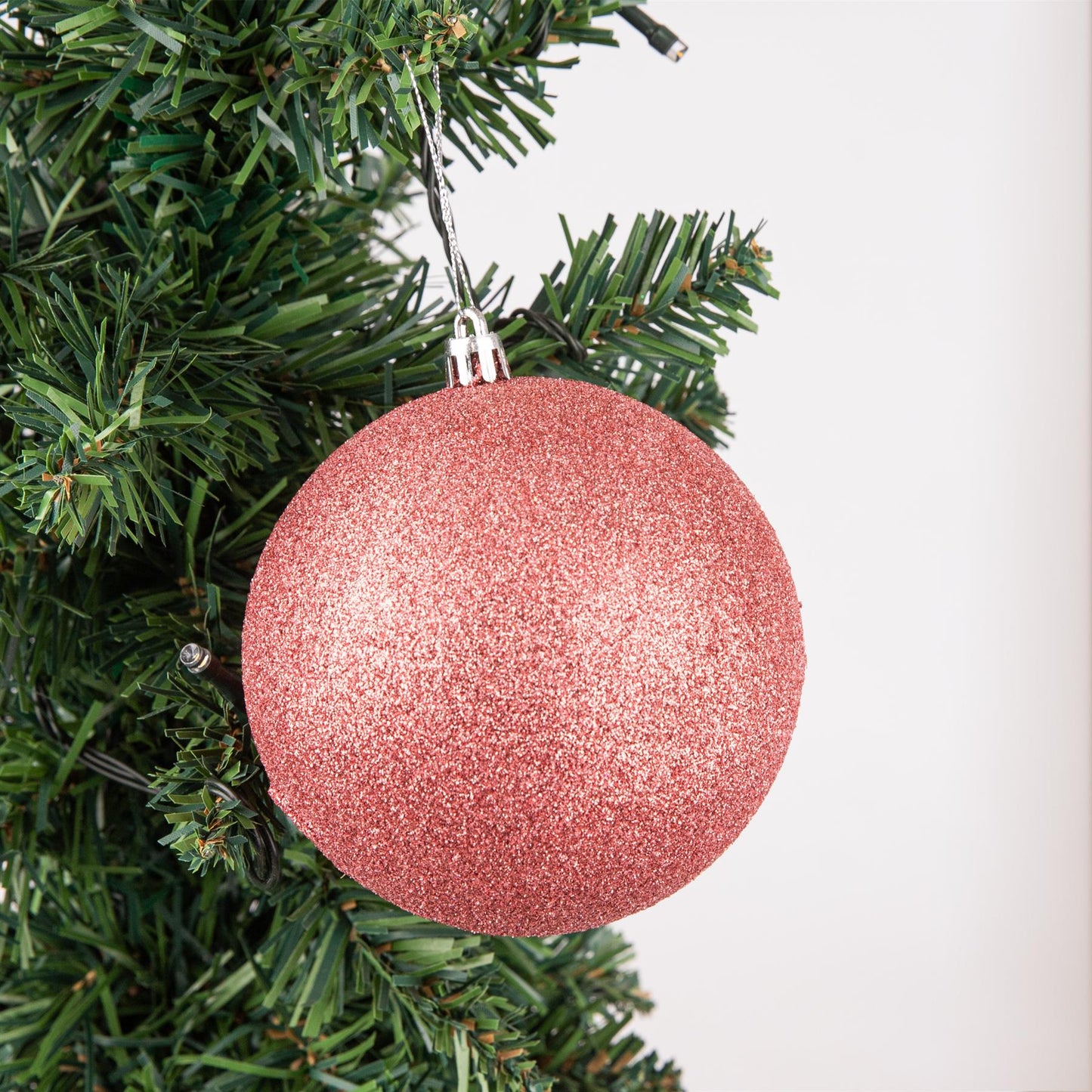 3pcs Rose Gold Baubles (15cm, PVC)
