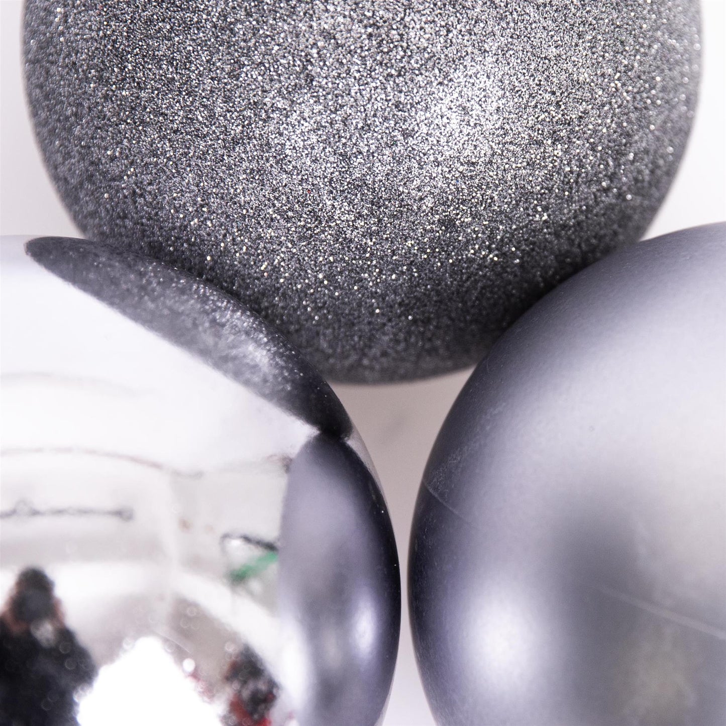 3 Mid Grey Baubles (15cm)