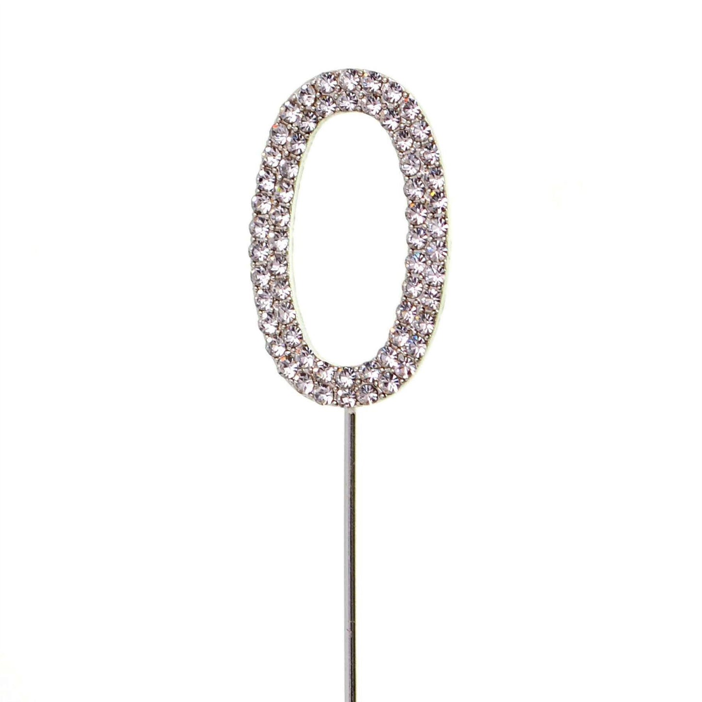 Silver Diamond Number 80 Cake Topper