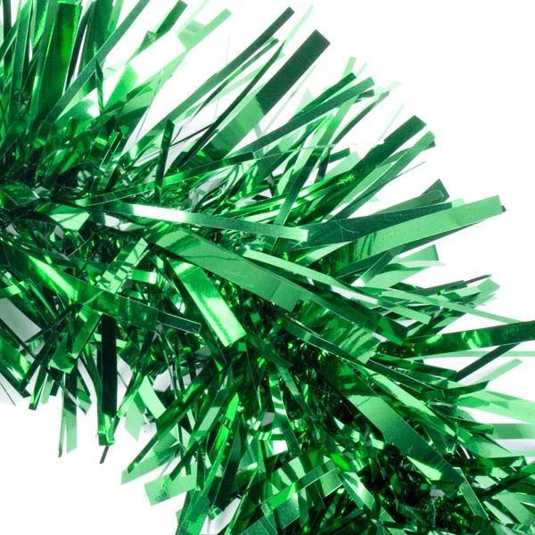 4Pcs Green Tinsel Tree Decorations - 1.8m Total Length