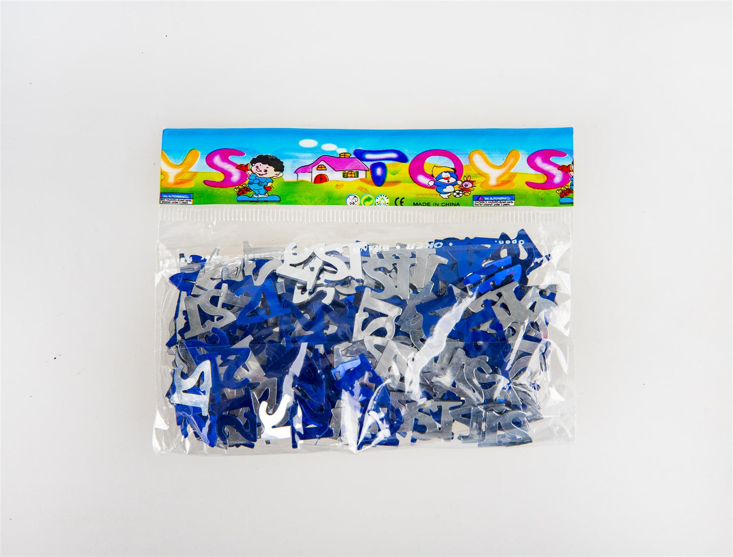 4 x 21st Blue & Silver Birthday Glitz Table Confetti
