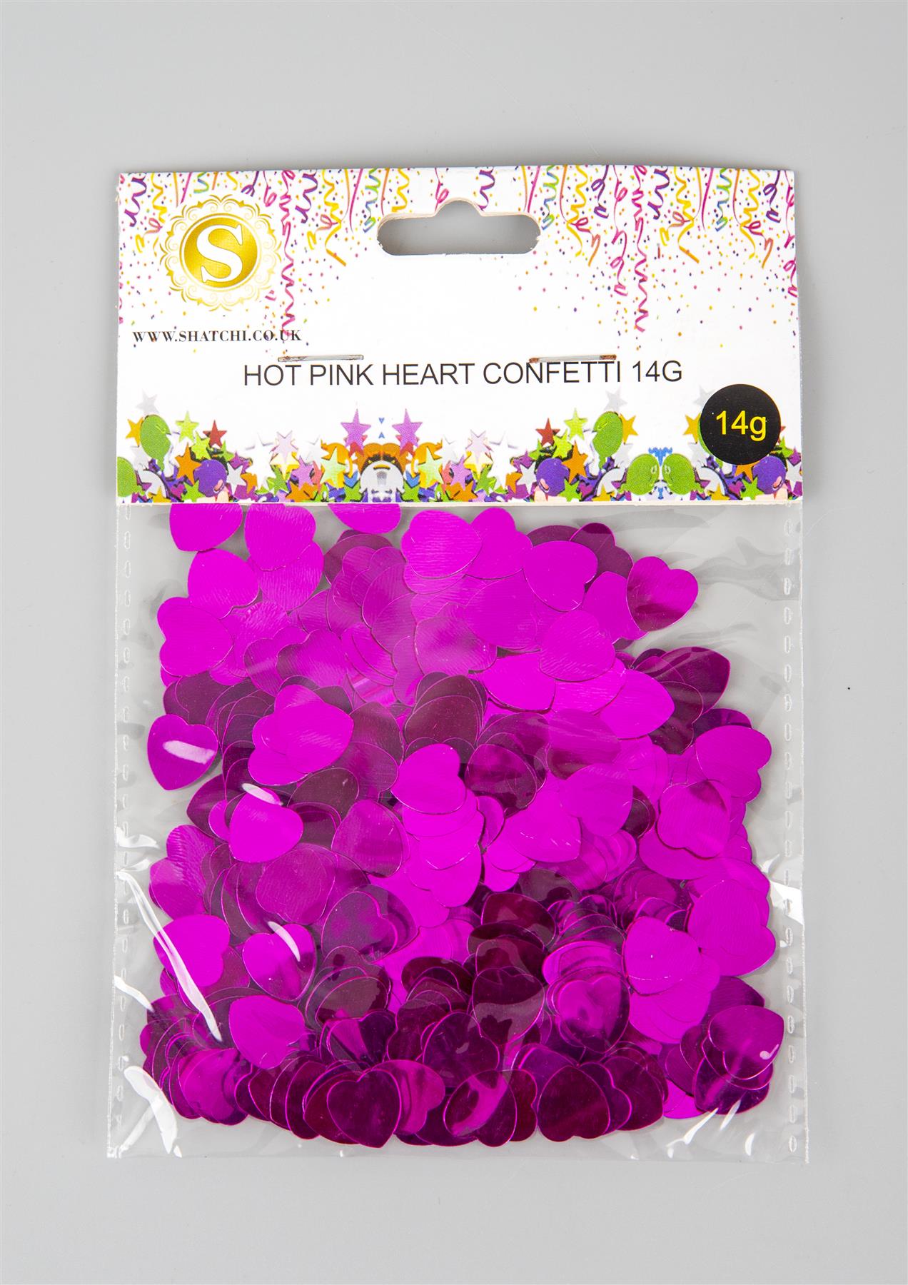 14g Pink Heart Confetti