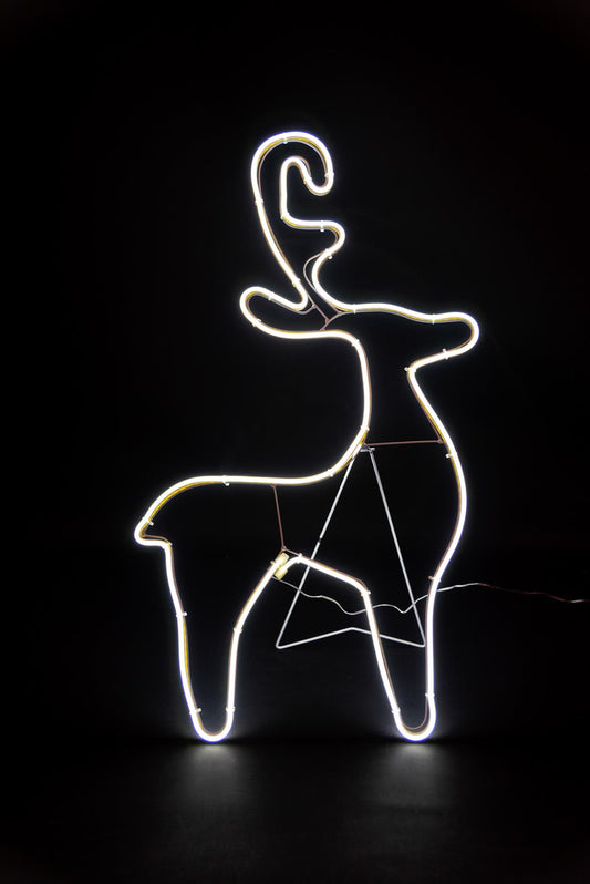 Reindeer Rope Light Silhouette (Cool White) 74 x 40cm