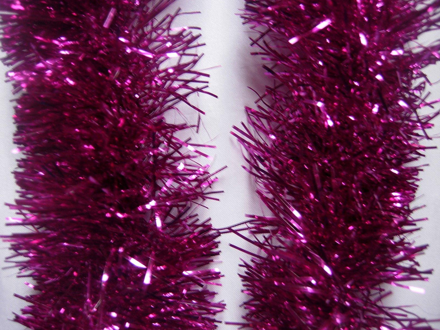 16pcs Hot Pink Tinsel Tree Decoration - 1.8m