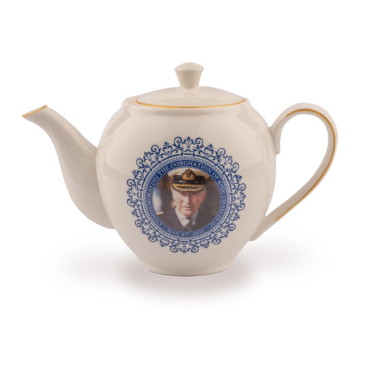 King Charles III Portrait Memorabilia Coronation Commemorative Teapot 750ml