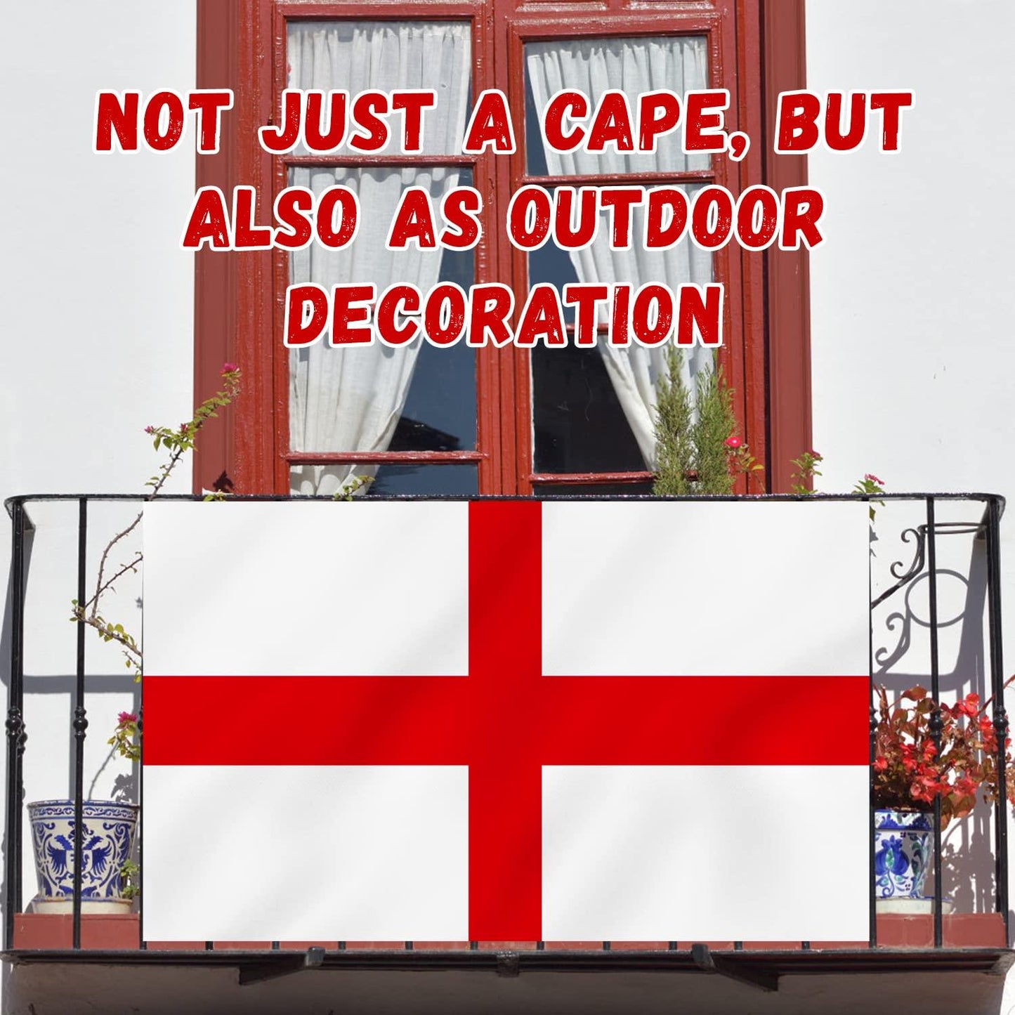 England St George Flag With Sleeve 5Ft X 3FT
