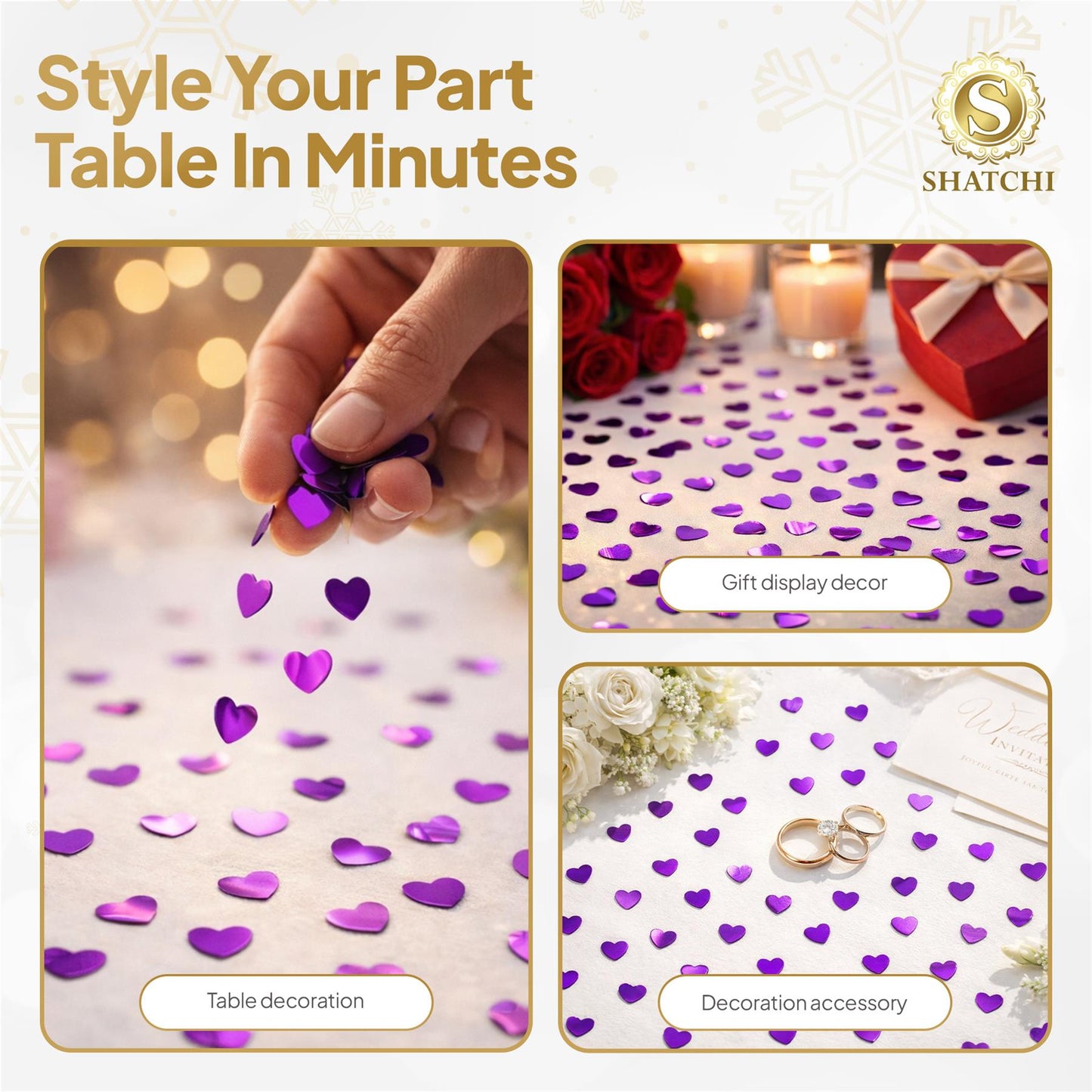 Heart Confetti Purple 14g 1PK