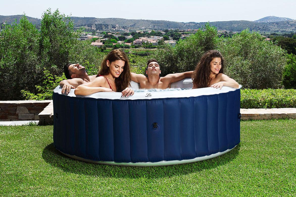 MSPA Lite Series 6-Person Navy Blue Hot Tub