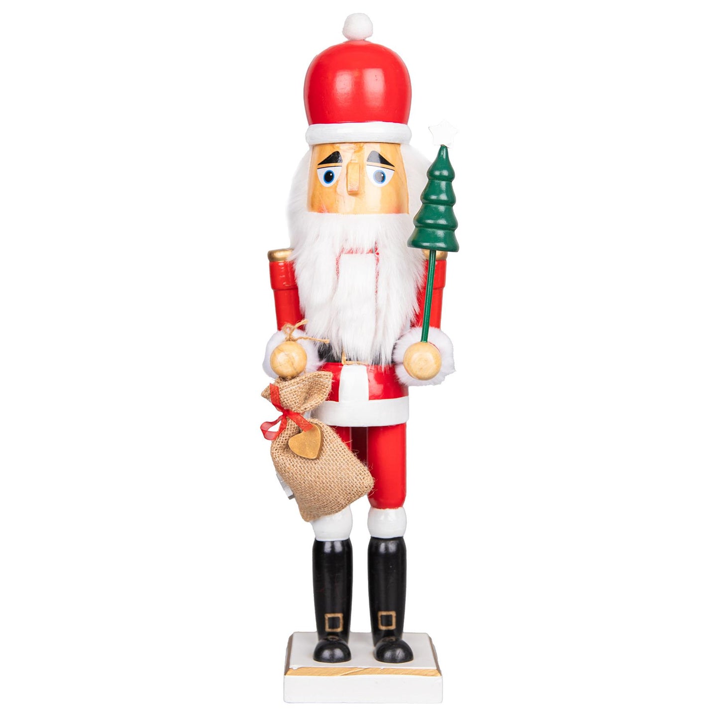 50cm Wooden Nutcracker Santa Figure