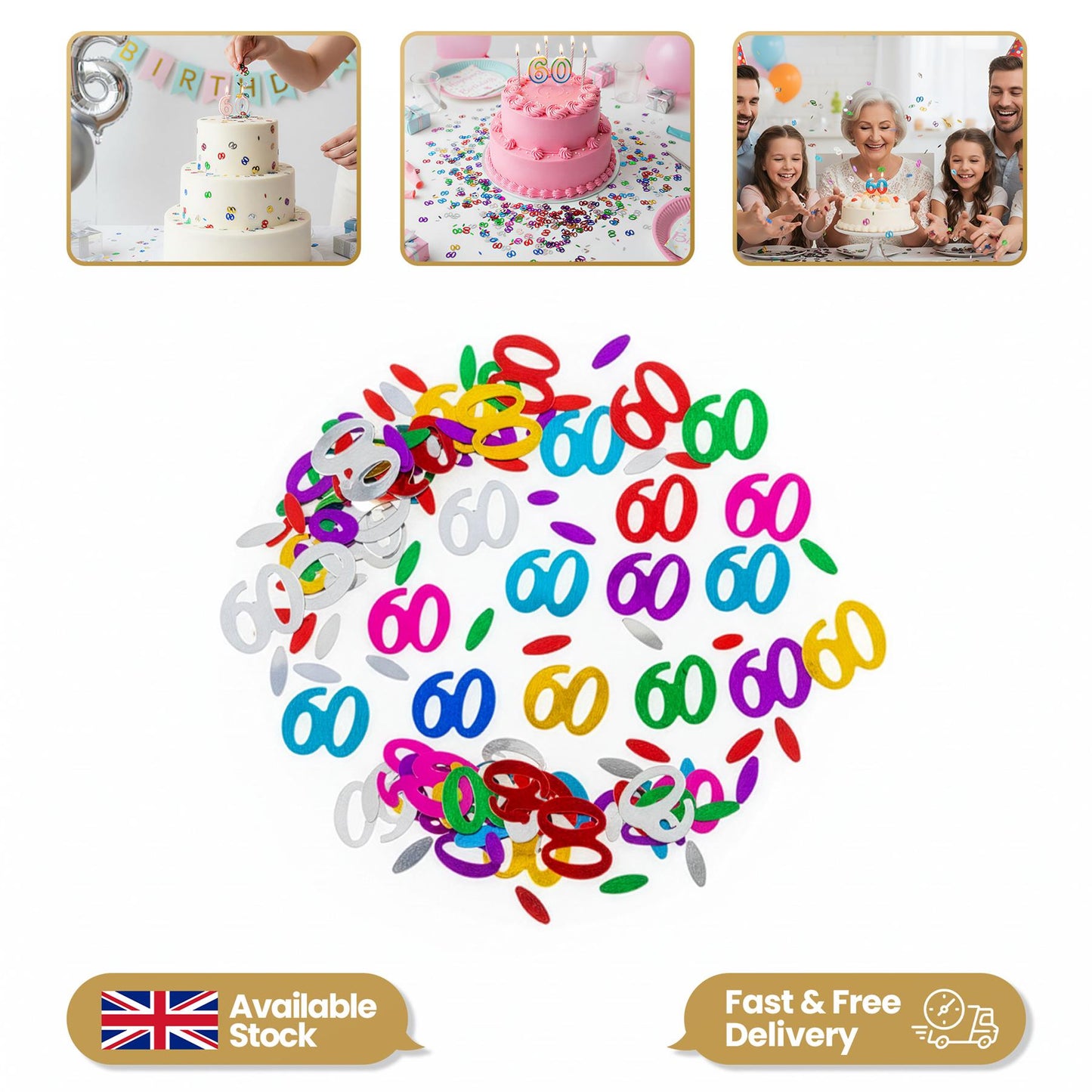 14g 60th Birthday Confetti