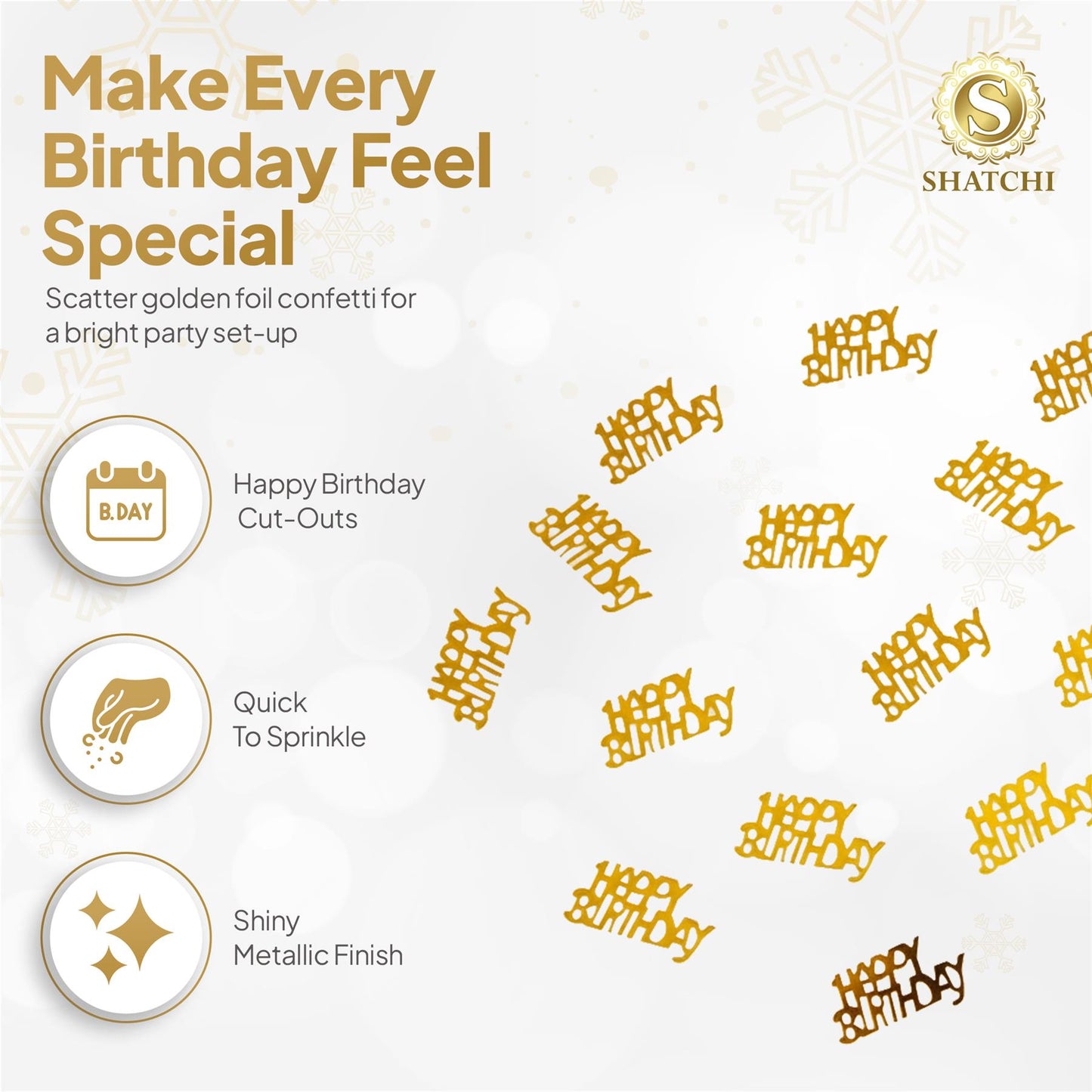 of 14g Gold Happy Birthday Confetti