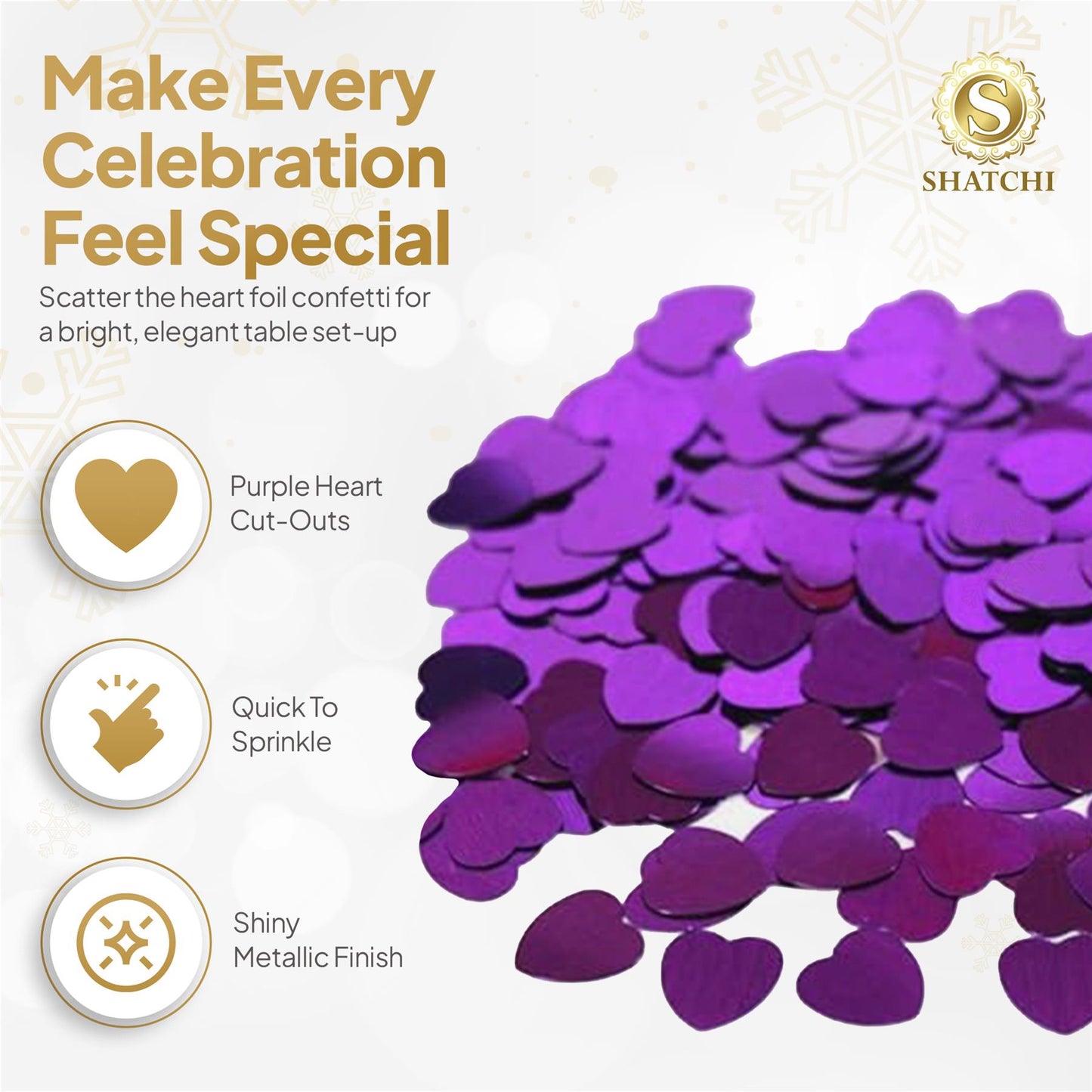 Heart Confetti Purple 14g 1PK
