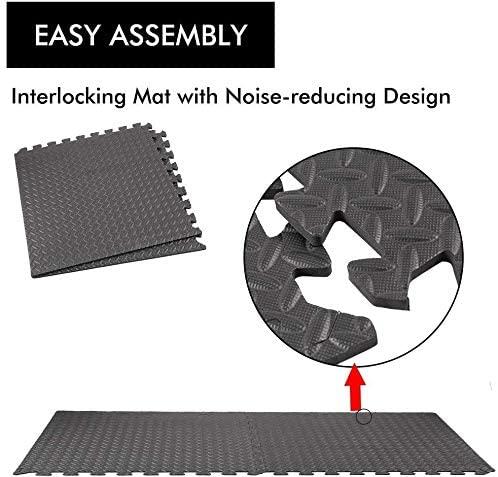 36 Black Puzzle Foam Mats (60x60x1.1cm)