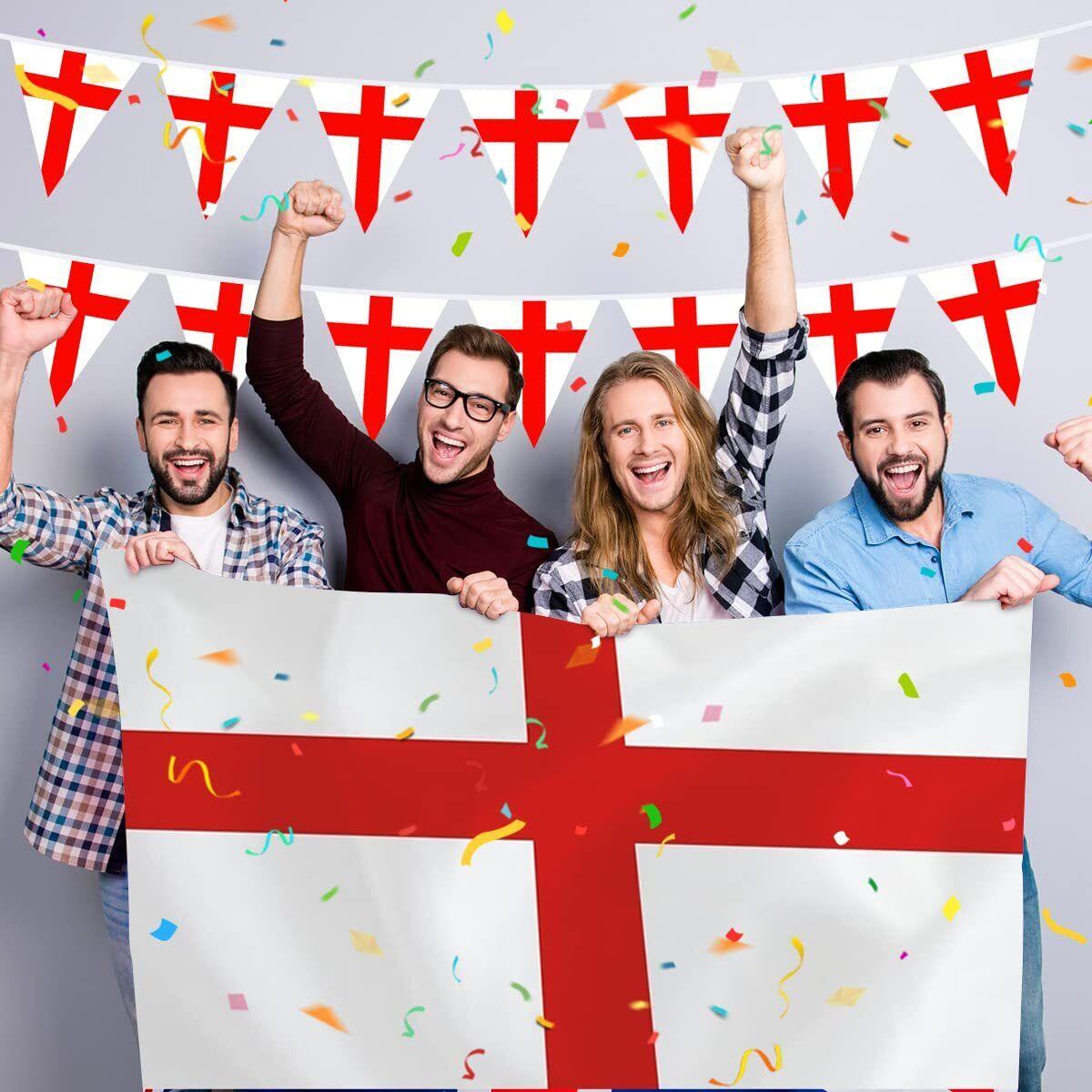 St George Triangle Bunting 20x30cm - 10M 25 Flags