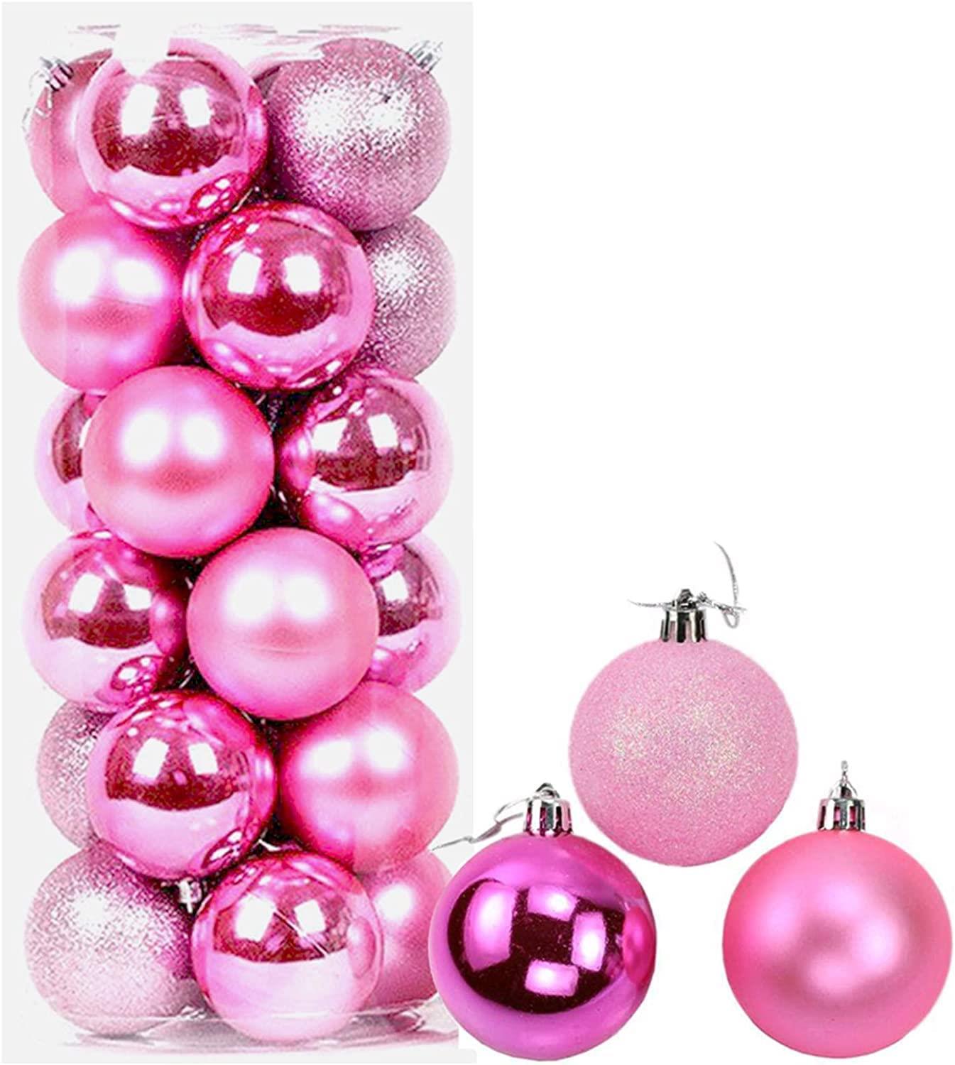 12 Pink Baubles (3cm)