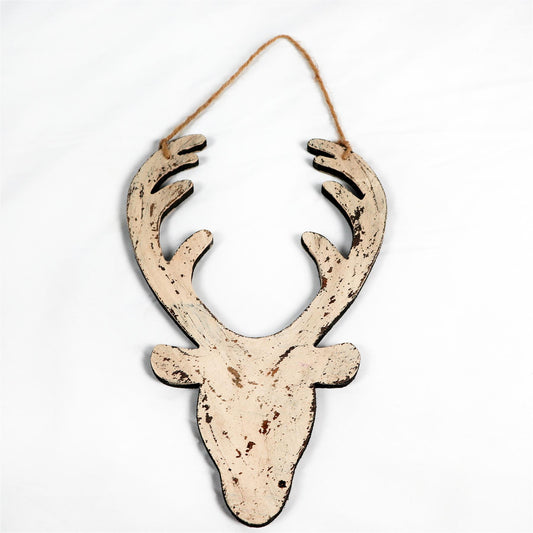 Cream Deer Head Hanging Decorations