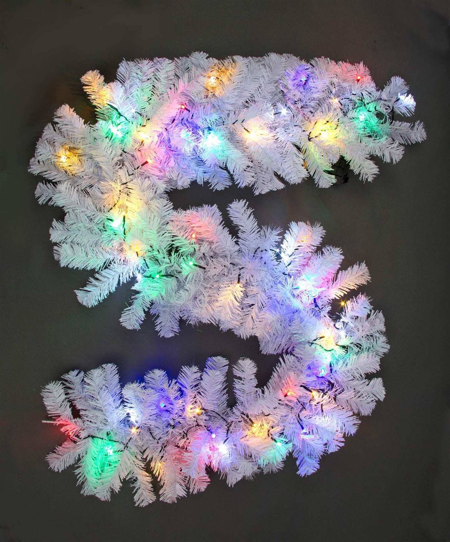 2m White Garland with Multicolor LEDs