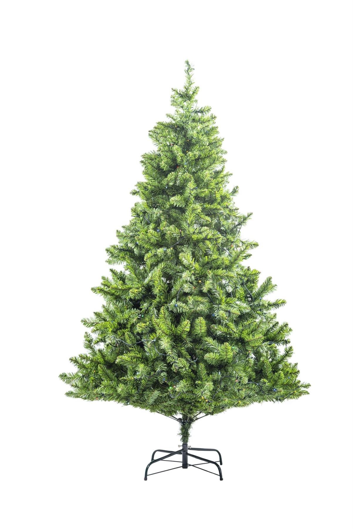 7ft Pre-Lit Imperial Pine Xmas Tree - Multicolour LEDs