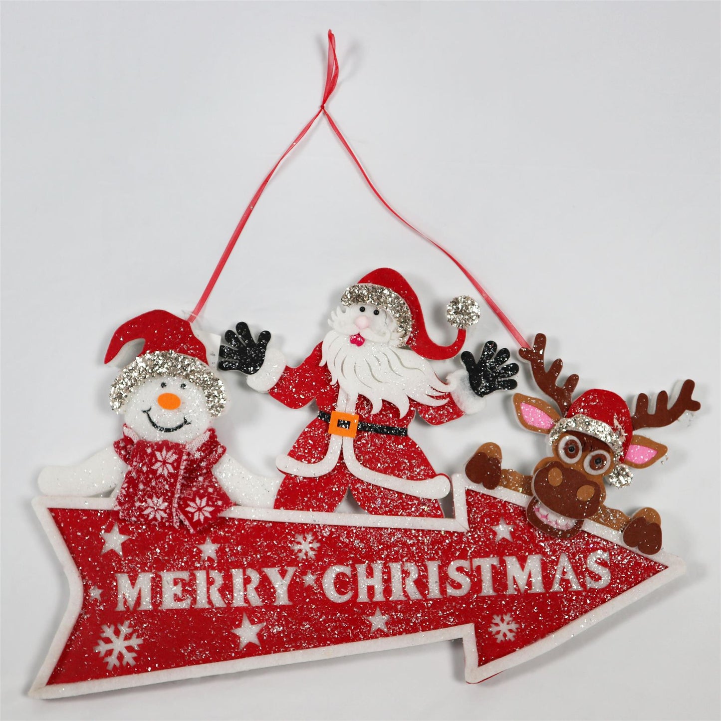 LED Hanging Santa and Snowman Foam