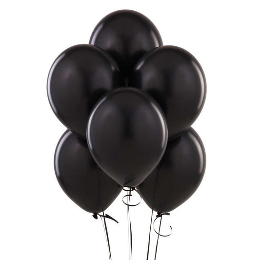 25 x Black Latex Balloons 12in