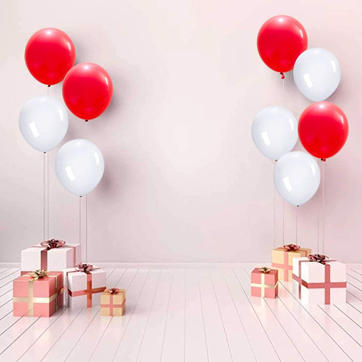 12Inch Red and white Balloons 25Pcs