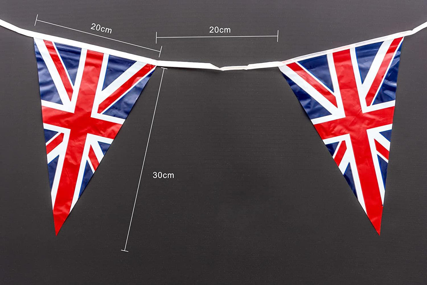 20M/65Ft Union Jack 50 Triangle Bunting