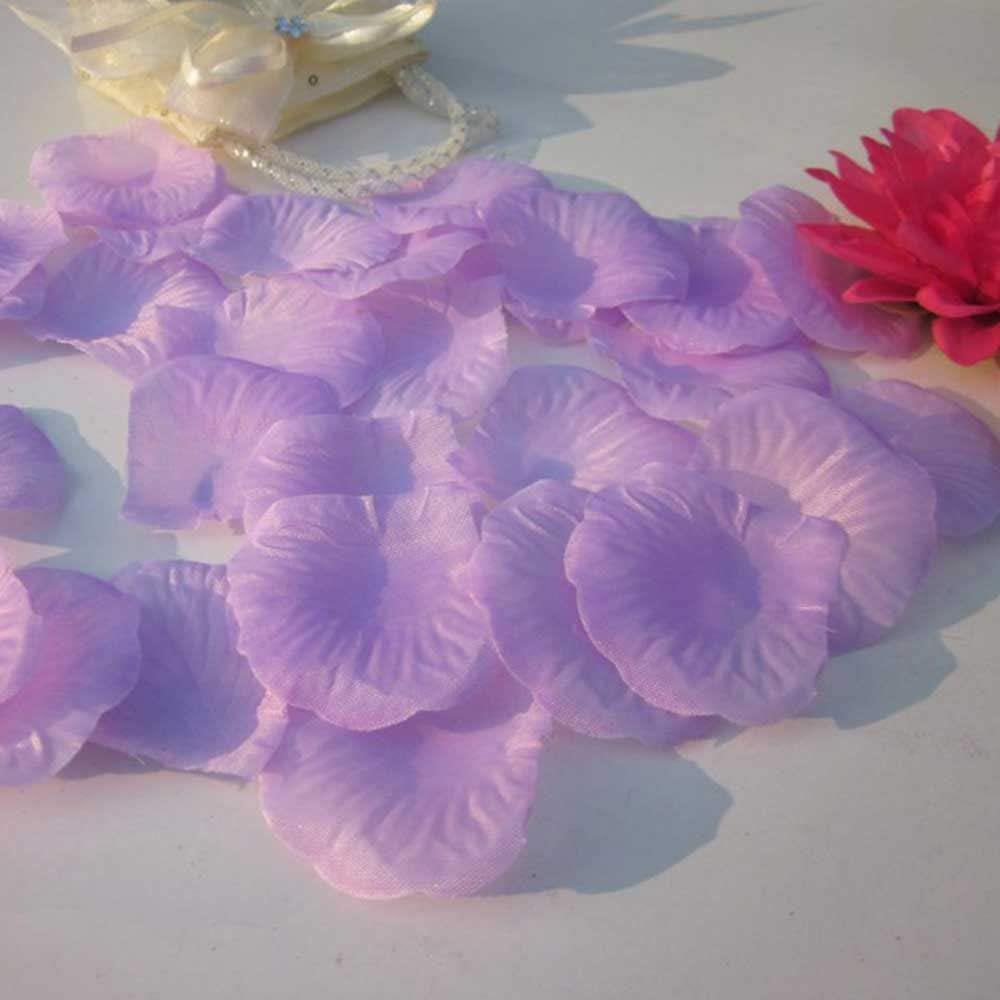 100 pcs. Light Purple Silk Rose Petals